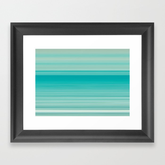 clear sea gradient Framed Art Print