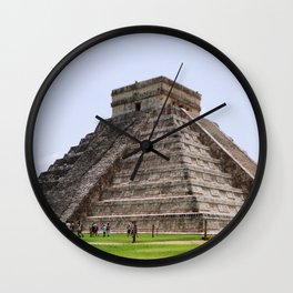 Mexico Photography - The Ancient Historical Building In Mexico Wall Clock