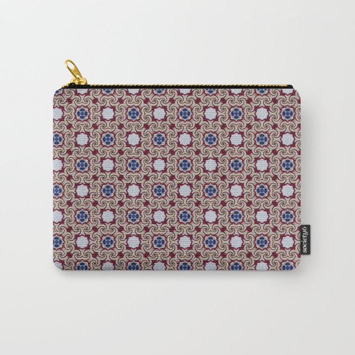 Red And Blue Glass Seamless Pattern Carry-All Pouch