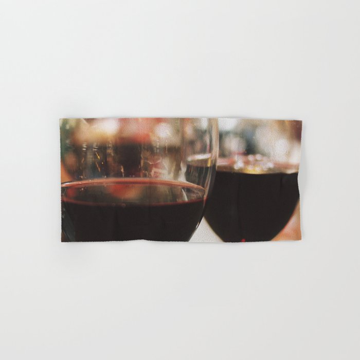 Spain Photography - Two Glasses Of Wine Hand & Bath Towel