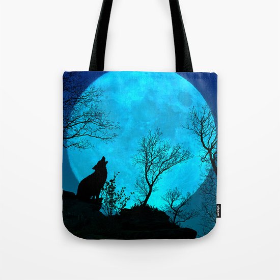 Howling wolf Tote Bag