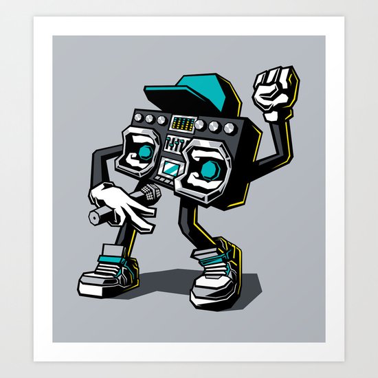 Beatbox Boombox Art Print