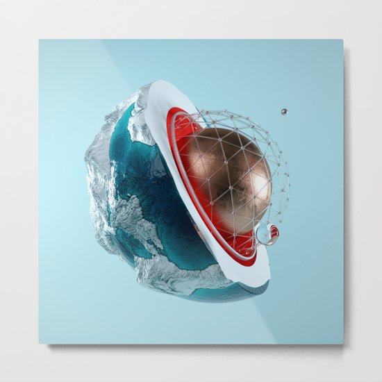 Planet Core Metal Print