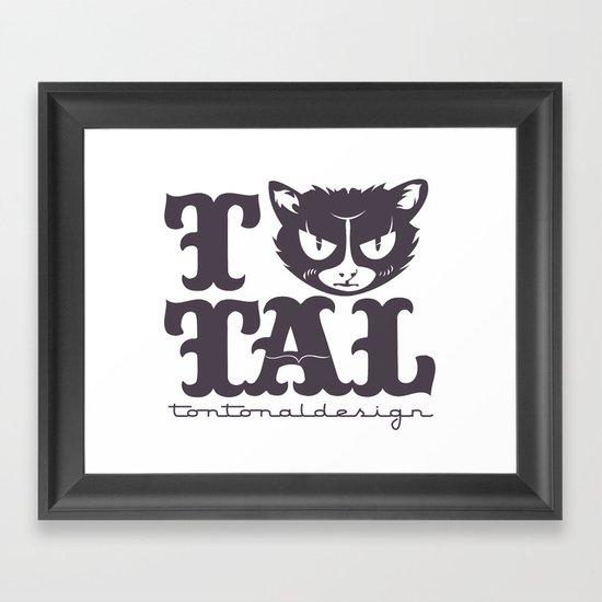 TTAL cat purple Framed Art Print