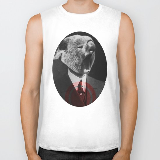 Koala Yawn Biker Tank