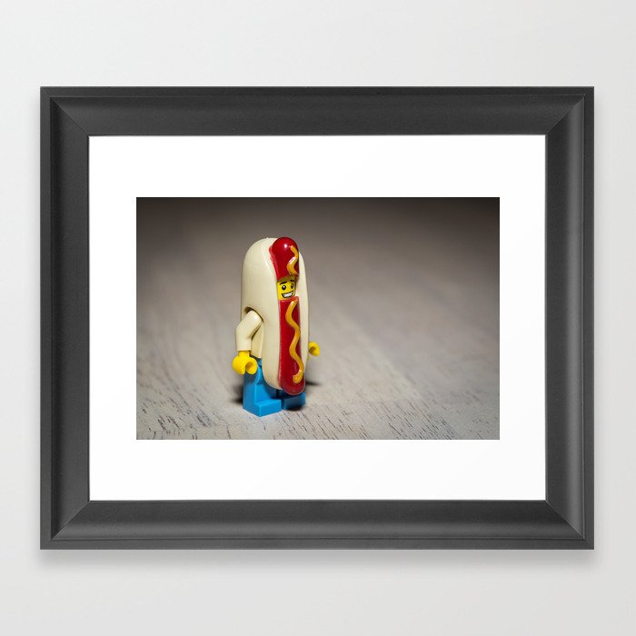 Hot Dog Man Framed Art Print