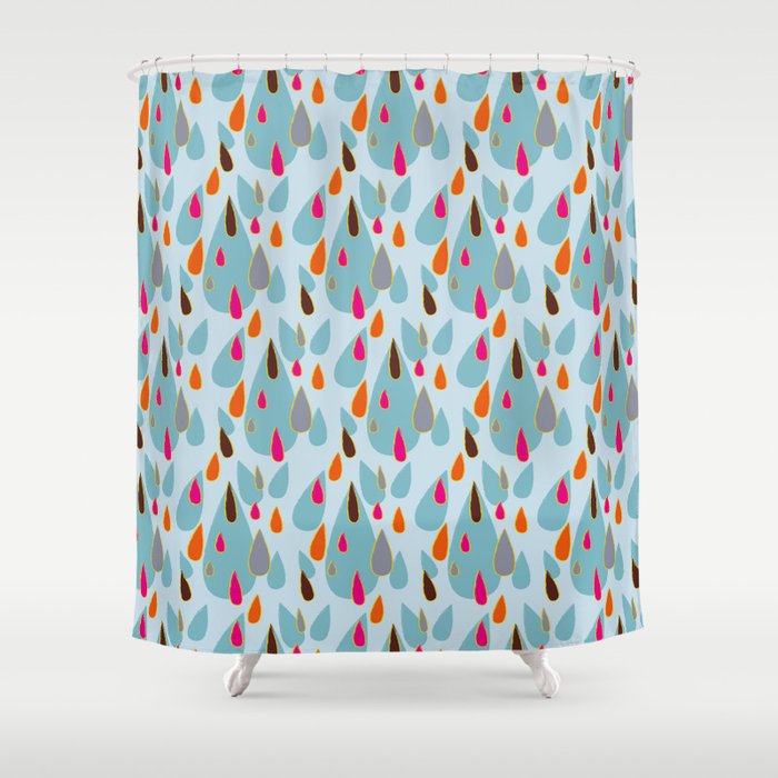 Colourful outlet shower curtain