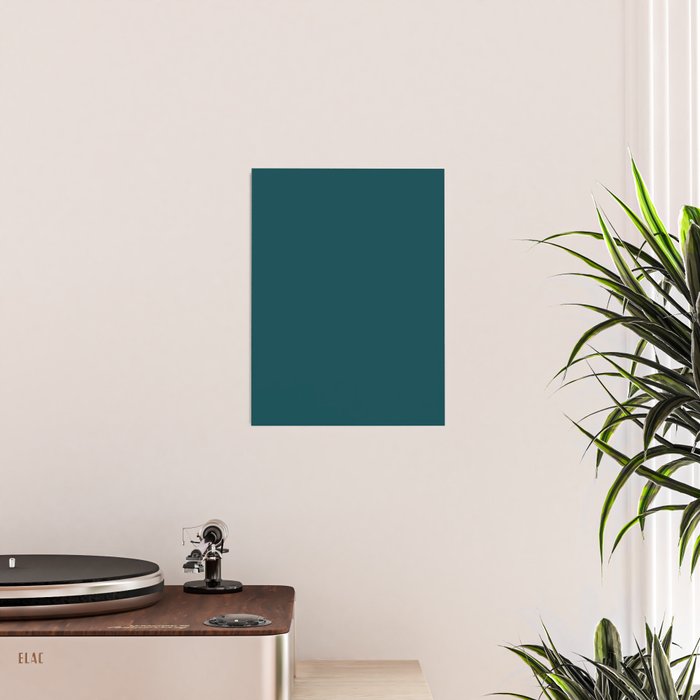Best Seller Dark Turquoise Solid Color Pairs to Benjamin Moore Tucson Teal  2056-10 - Accent Shade Poster by Simply Solids_Solid Colors_Single Shades