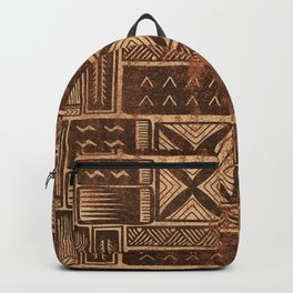 UrbanNesian Brown Siapo Pattern Backpack