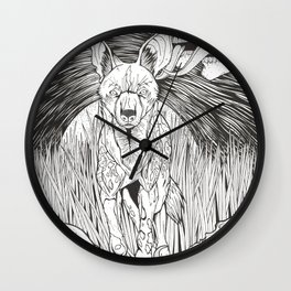 Wildlife/Genocide/Licking skulls  Wall Clock | Illustration, Nature, Black and White, Animal 