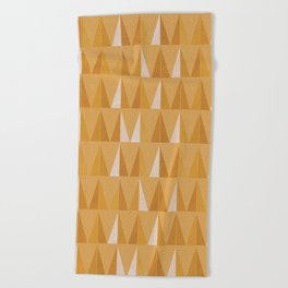 Geometric Pine - Orange Beach Towel