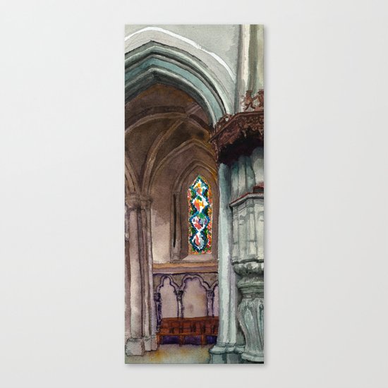 Cathédrale, partie deux Canvas Print