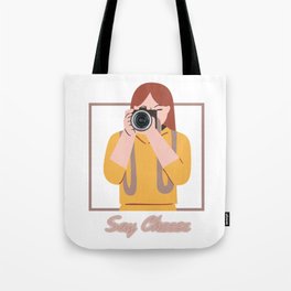Photography print - Say cheese to the camera Tote Bag