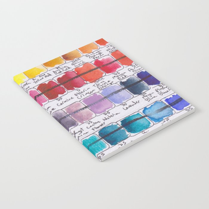Artist Colour Palette Swatch Test Notebook