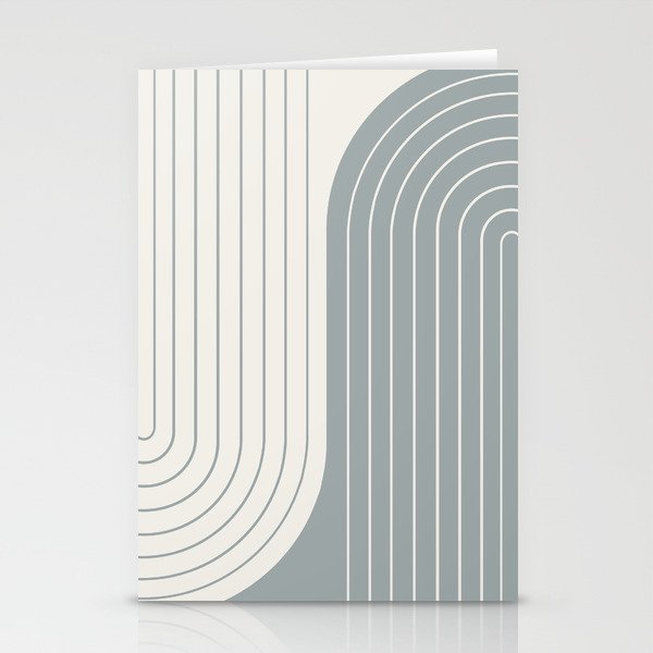 Two Tone Line Curvature LIX Stationery Cards