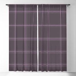 Plaid Soft Brown and Baby Pink Checks and Lines Blackout Curtain