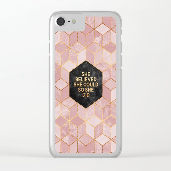 She believed she could so she did Clear iPhone Case