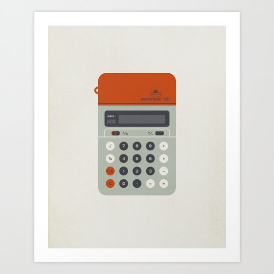 Vintage Calculator Series: “Electronic 101” Art Print