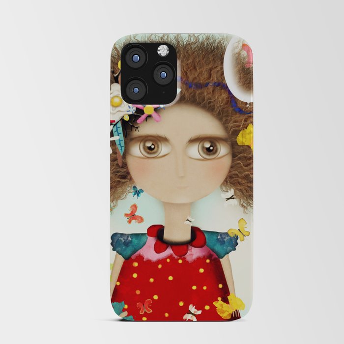 Doll Butterfly Balloons Afro Hair Flowers iPhone Card Case