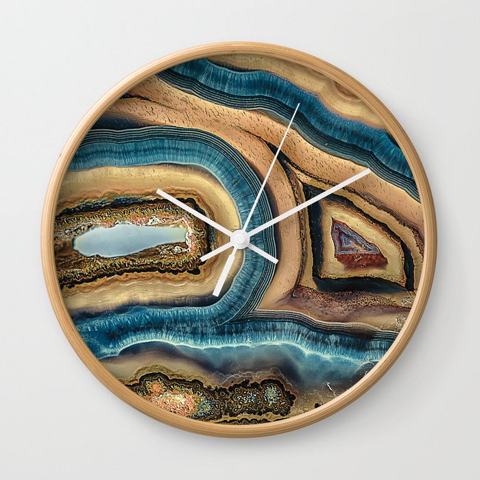 Whale or Woodpecker Agate Wall Clock