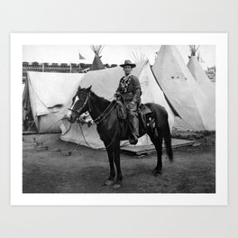 Calamity Jane on Horseback - 1901 Art Print