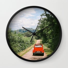 Roadtrip with the red deux chevaux in France | Europe | travel-photography | fine art print | Wall Clock