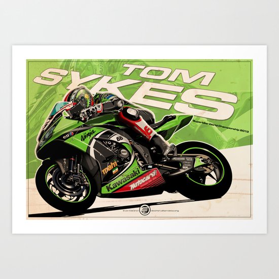 Tom Sykes - SBK 2013 Art Print