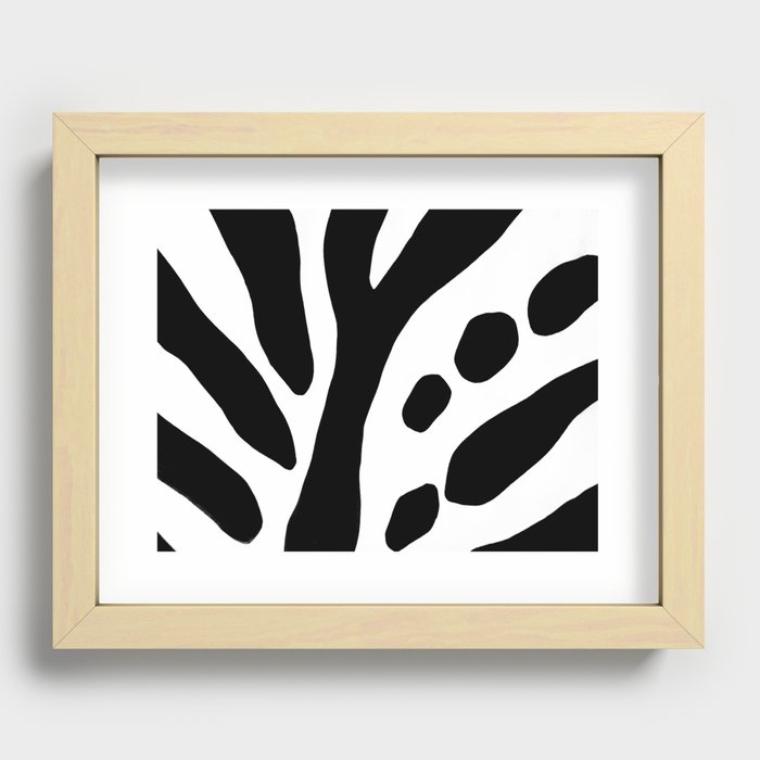 Bold Zebra Recessed Framed Print