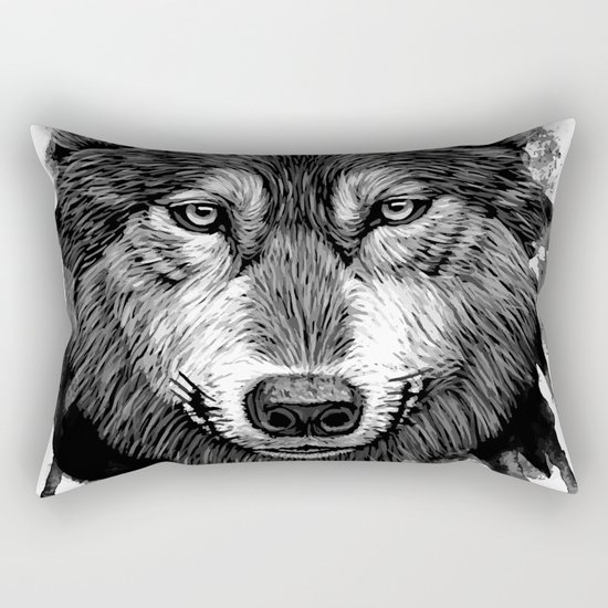 Wolf 2 Rectangular Pillow