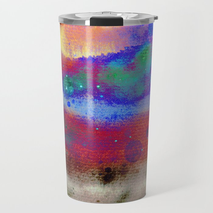 Kraft Paper Colorful Abstract Travel Mug
