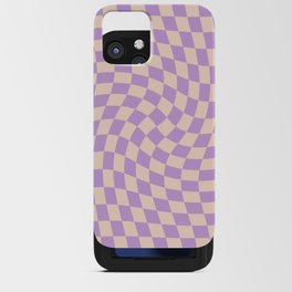 Check V - Lilac Twist — Checkerboard Print iPhone Card Case