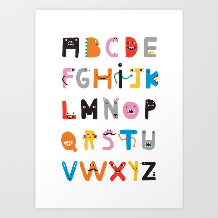 ABC The Monster Alphabet Art Print