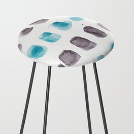 3  Minimalist Art 220419 Abstract Expressionism Watercolor Painting Valourine Design  Counter Stool