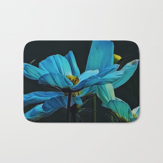 Cool Blue Comos Bath Mat