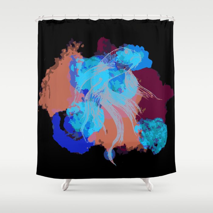 Splatter Koi Fish Shower Curtain By Patriciapedroso Society6