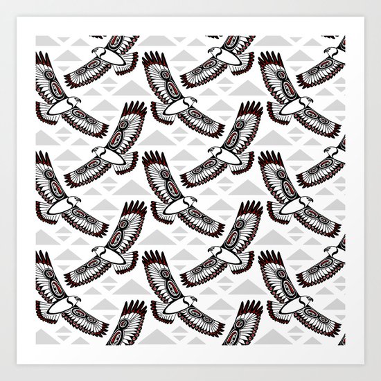 The Hawk's Flight_Bg Gray Art Print