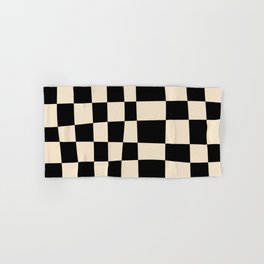 Abstract Checkerboard black Hand & Bath Towel