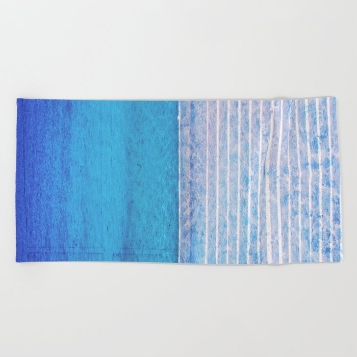 blue soft enzyme wash fabric look Beach Towel