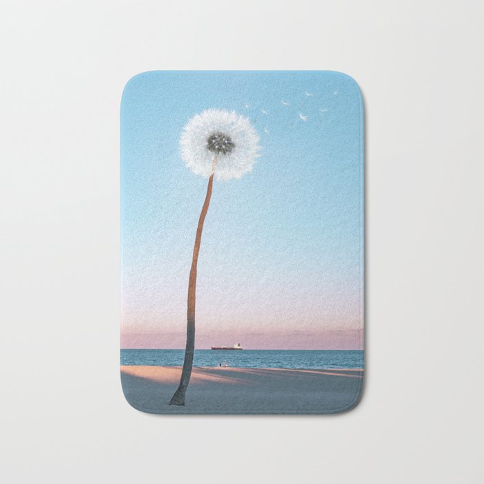 dandelion palm Bath Mat