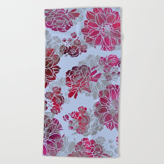 Flower Pattern Design Beach Towel