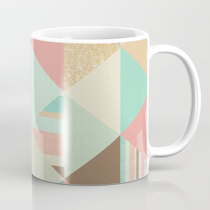peach mint and gold