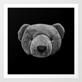 Teddy Bear Head Art Print