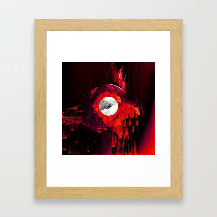 red_lights_black_hover Framed Art Print