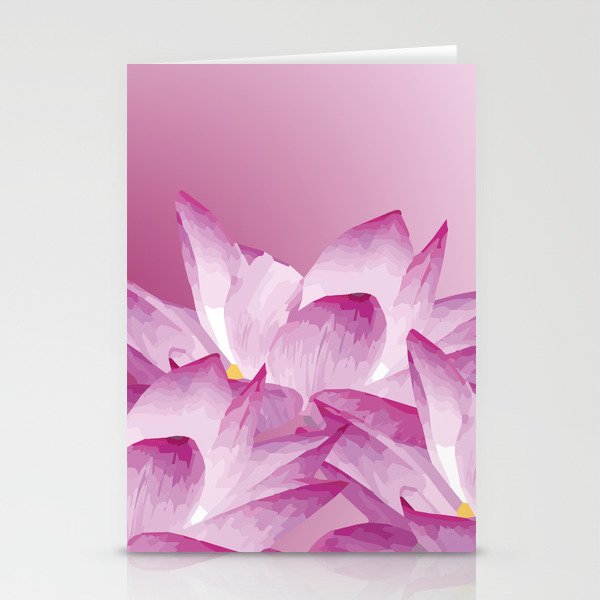 Lotos Flowers Pink Stationery Cards
