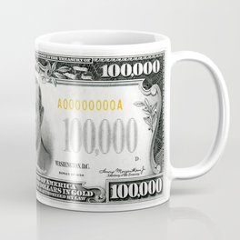 Highly EXCLUSIVE Replica 1934 - 100,000 GOLD CERTIFICATE Bank Note Coffee Mug