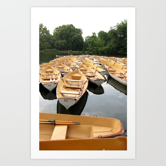 Bois de Boulogne Paris Boats Art Print