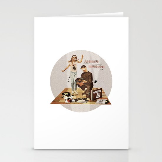 Just Gimme Indie Rock | Collage Stationery Cards