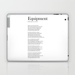 Equipment - Edgar Guest Poem - Literature - Typography Print 2 Laptop Skin