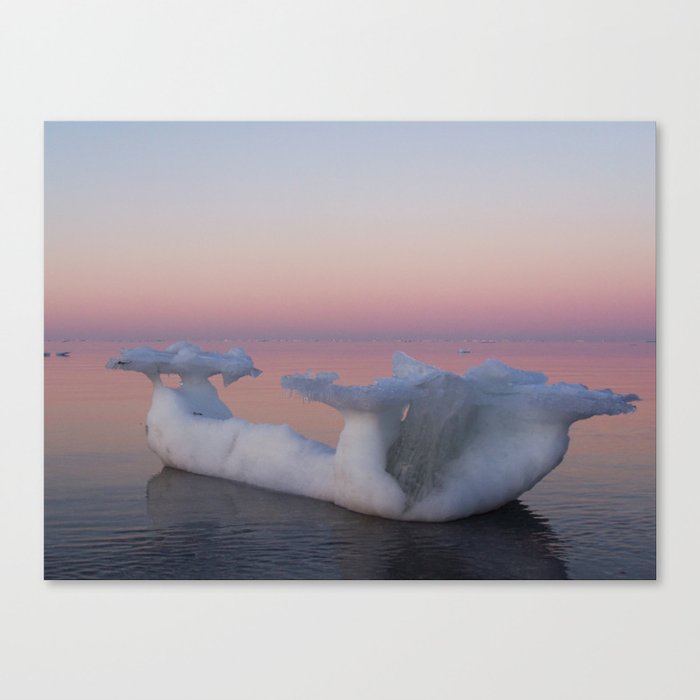 Viking Iceberg Ship Canvas Print