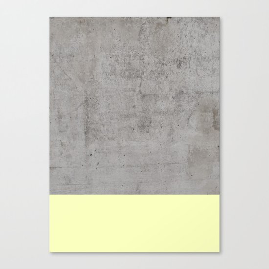 Yellow on Concrete Canvas Print